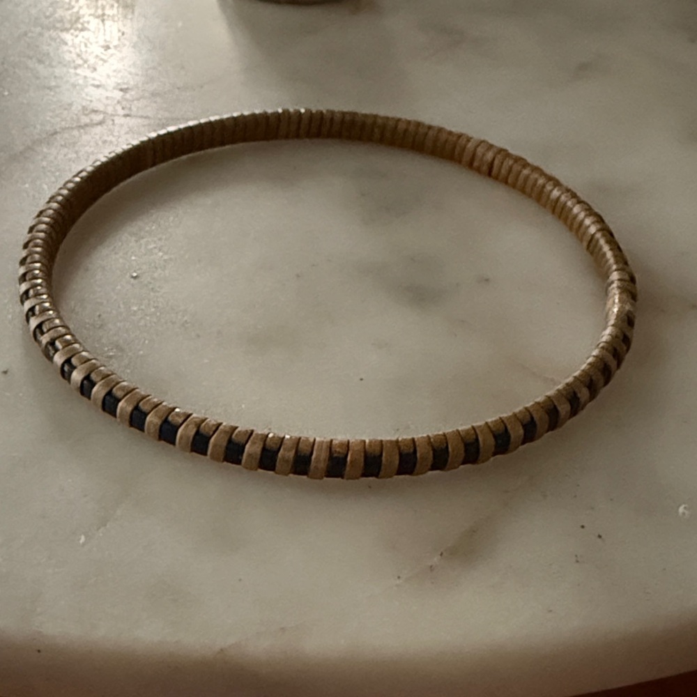 Nantucket Looms Handwoven Cane Bangle woven by Dale Rutherford